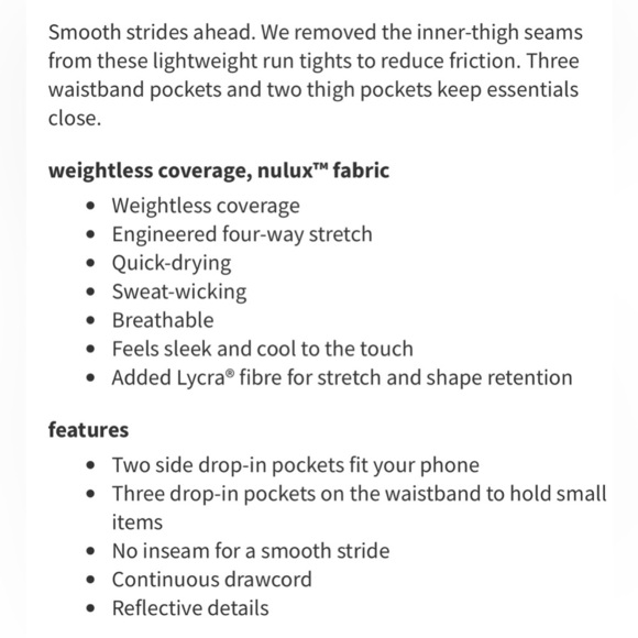 Lululemon Fast & Free High Rise Tight 25” with Nulux and Pockets *Updated 10/23 - Picture 11 of 11